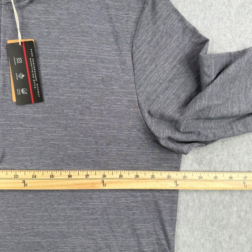 Travis Mathew Shirt Mens Large Gray Performance 1/4 Zip Golf Stretch Pullover - Picture 11 of 13